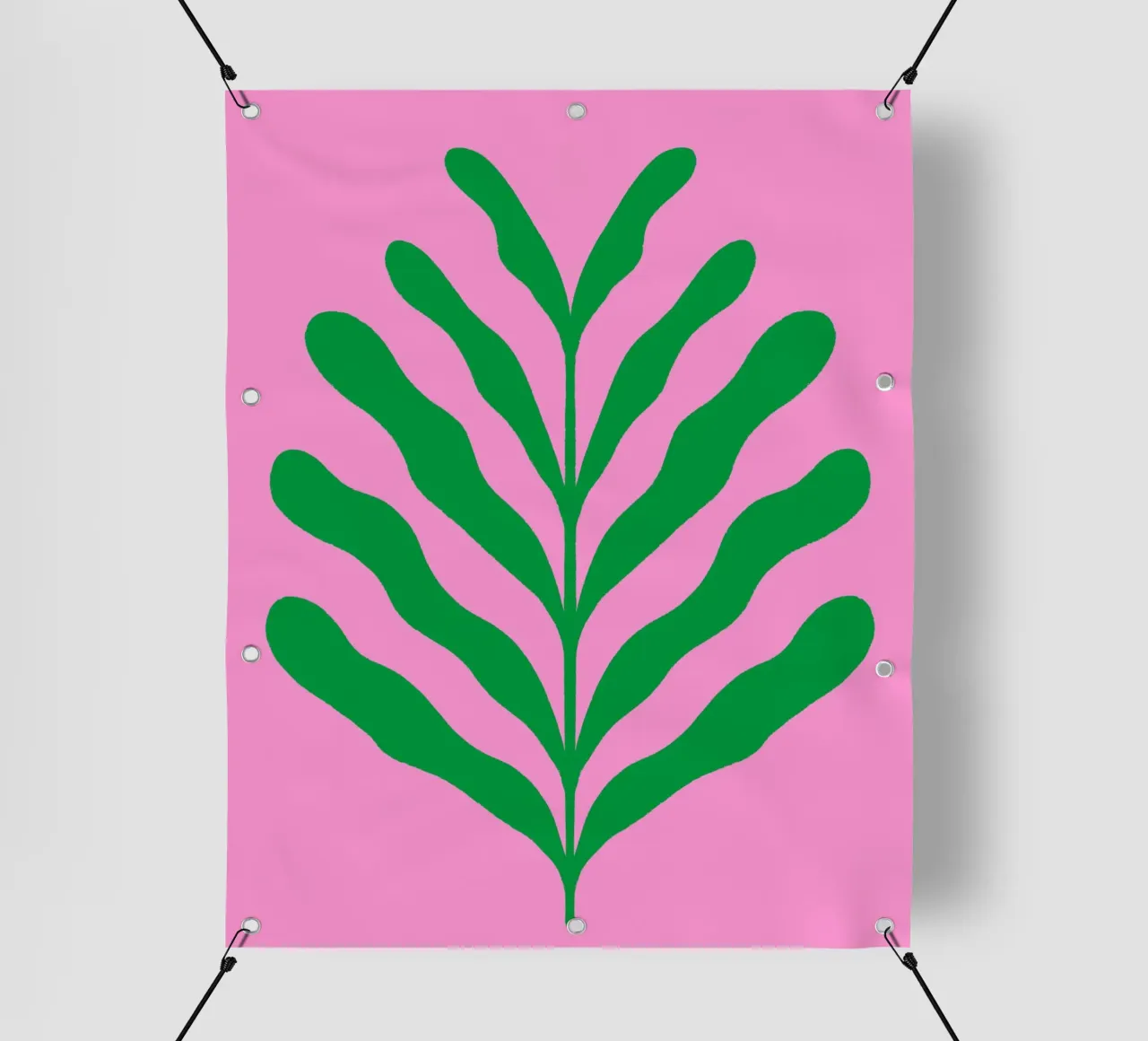 Ramo colorato - verde e rosa telo in pvc da Wackapacka