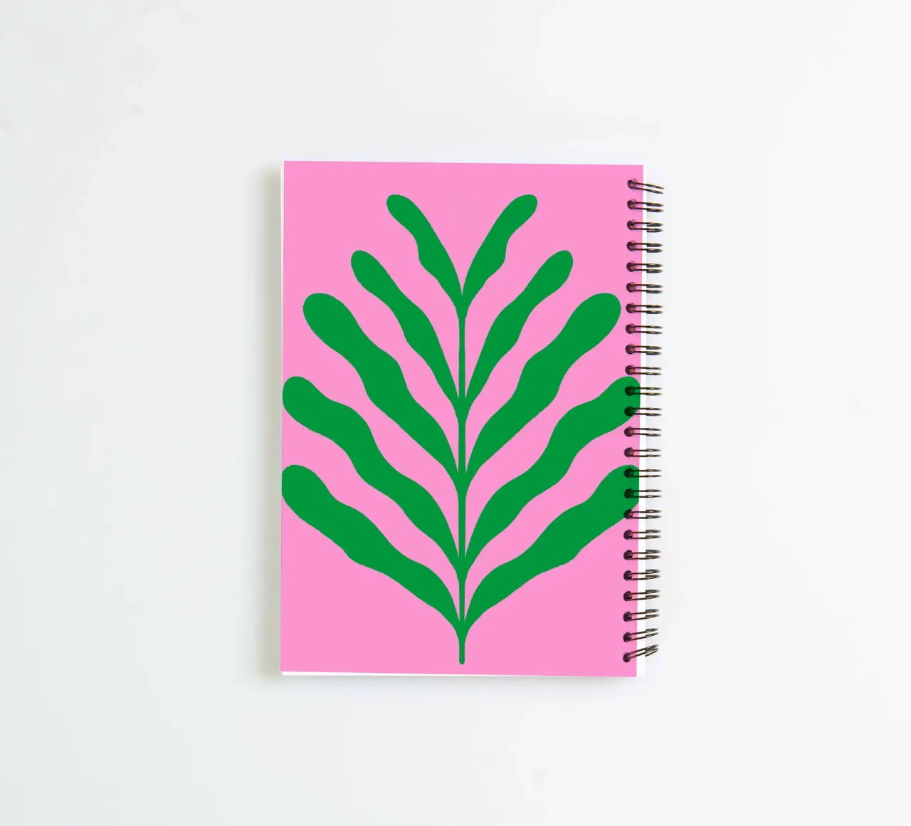 Colorful branch - green and pink spiral notebook by Wackapacka