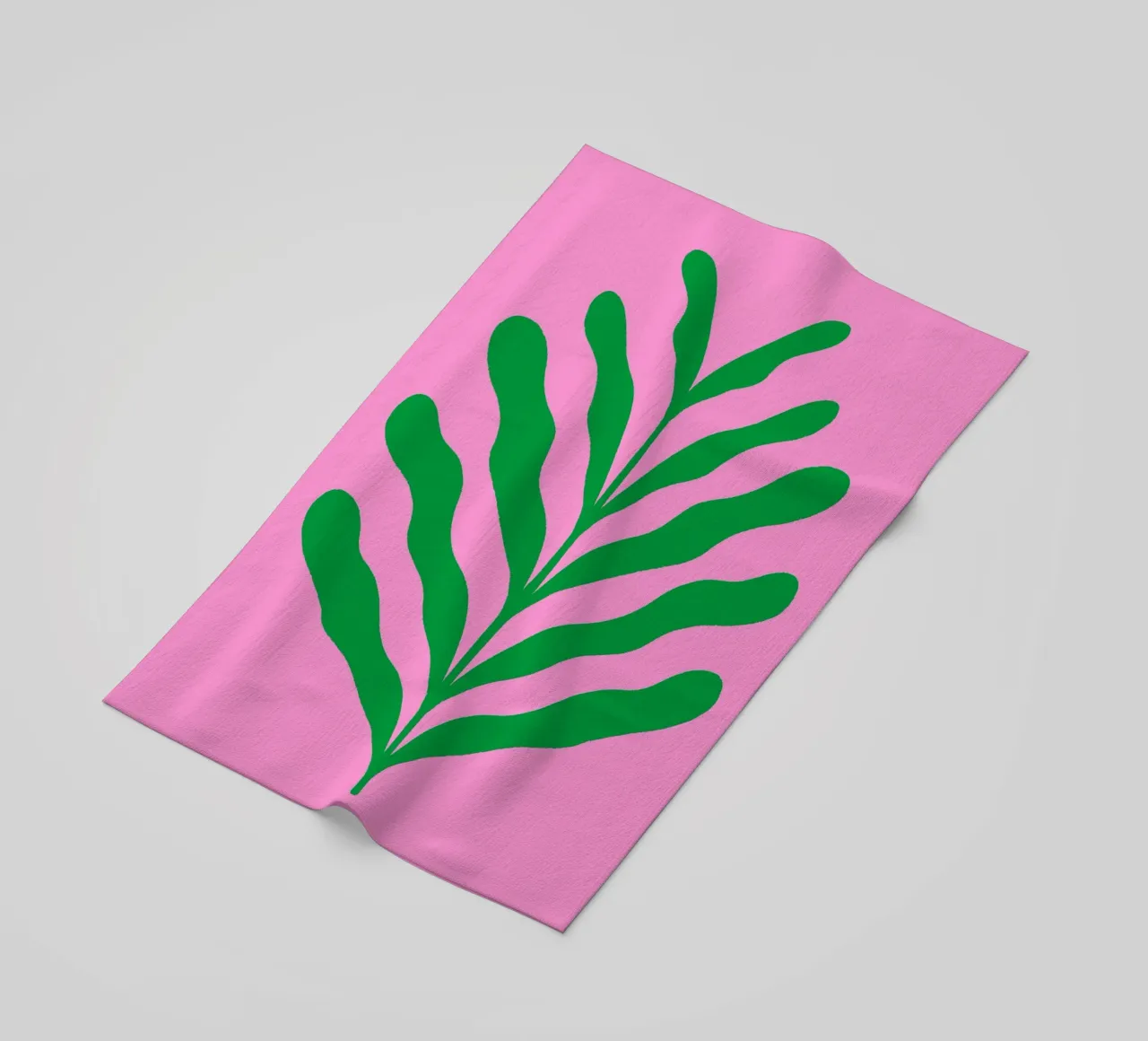 Ramo colorato - verde e rosa telo mare da Wackapacka