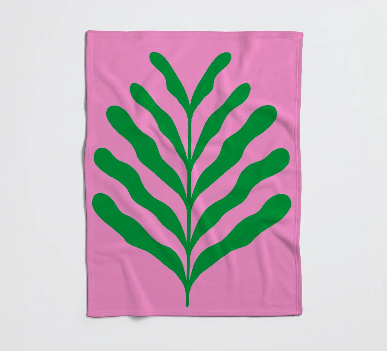 Ramo colorato - verde e rosa coperta in pile da Wackapacka