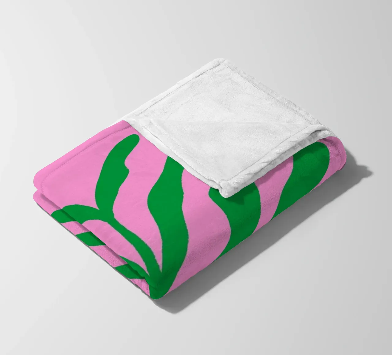 Ramo colorato - verde e rosa coperta in pile da Wackapacka
