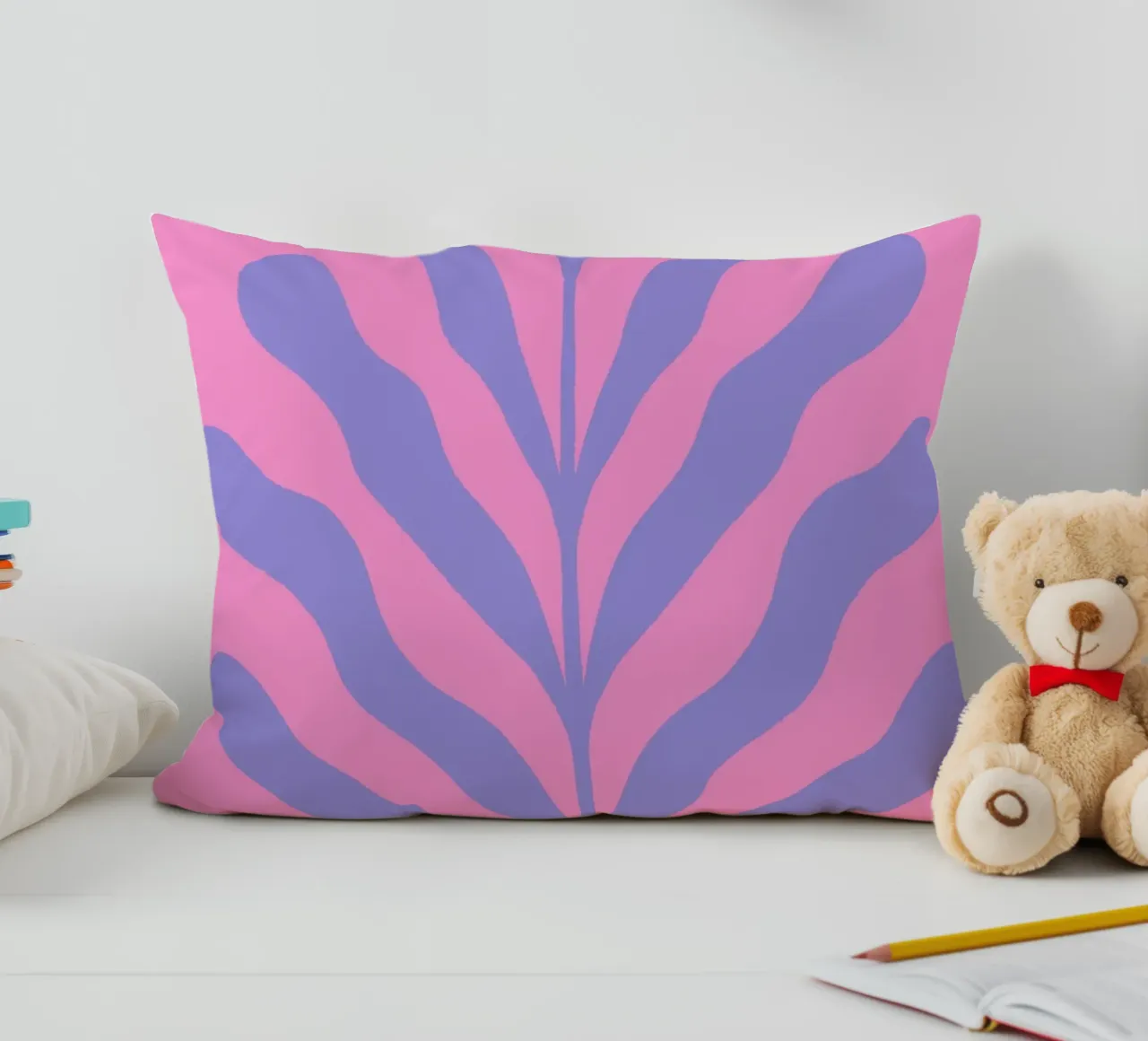 Ramo colorato - viola e rosa cuscino da Wackapacka