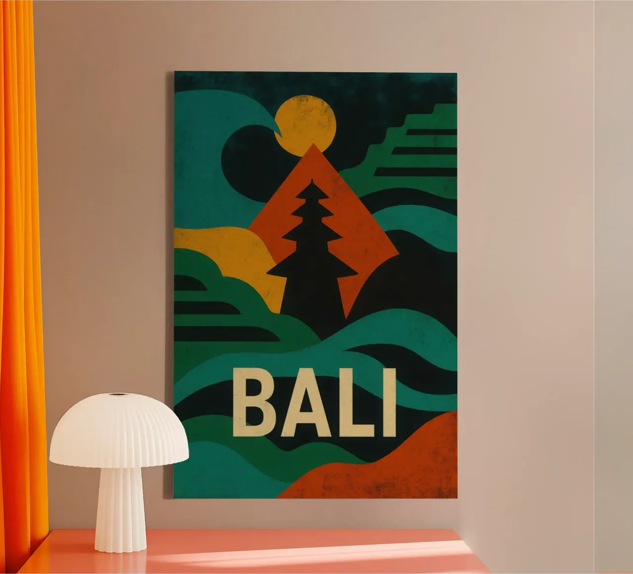 Bali - La mística llamada de la Isla de los Dioses lienzo con Marco flotante de JETLAG | affiches voyage