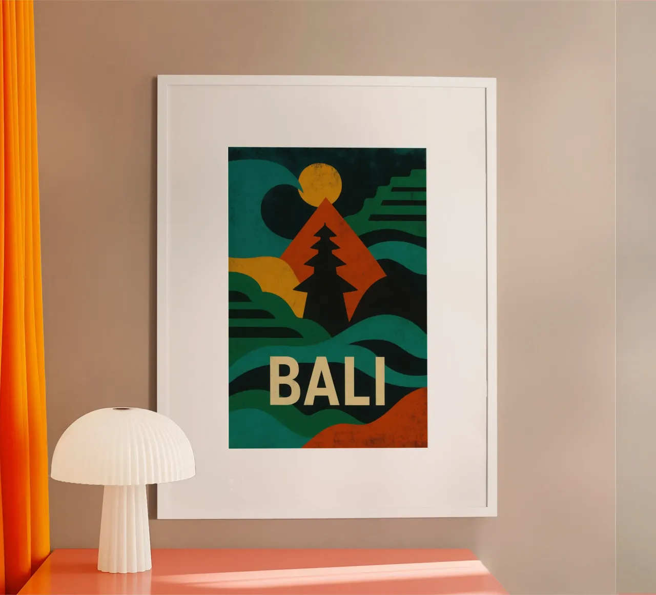 Bali - Il richiamo mistico dell'isola degli dei poster con telaio in alluminio da JETLAG | affiches voyage