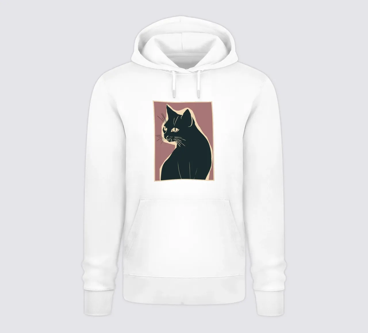 Gatto nero felpa con cappuccio da ThingDesign