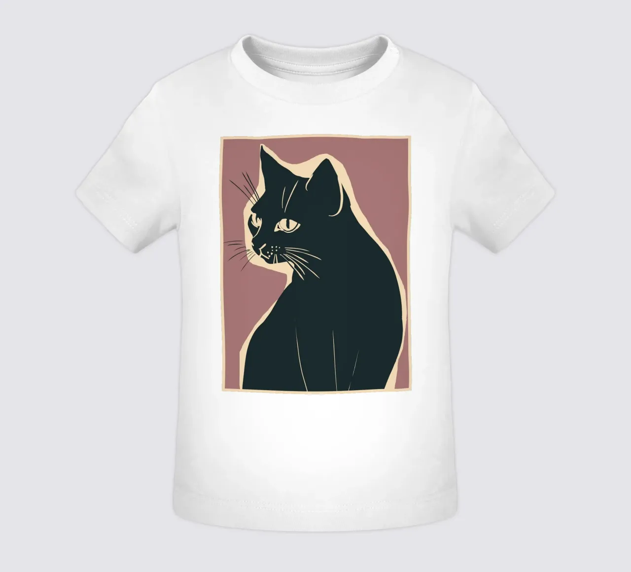 Chat noir t-shirt pour bébé de ThingDesign