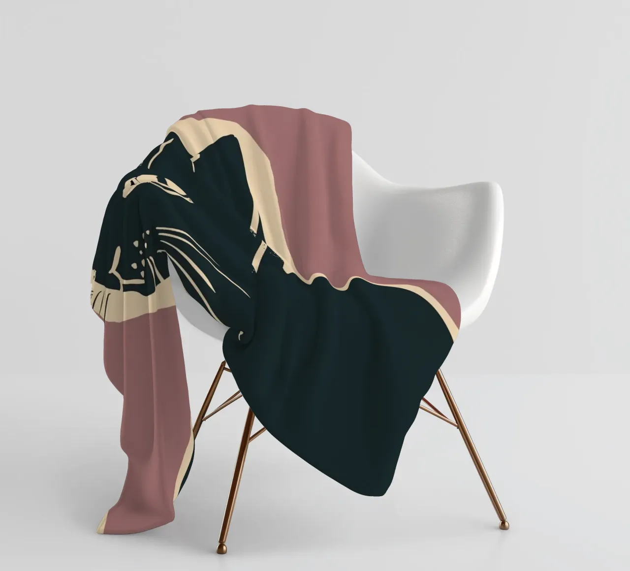 Gatto nero coperta in pile da ThingDesign