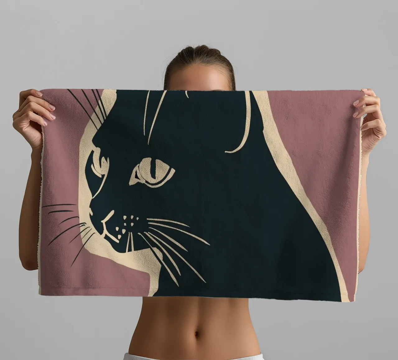 Chat noir serviette de bain de ThingDesign