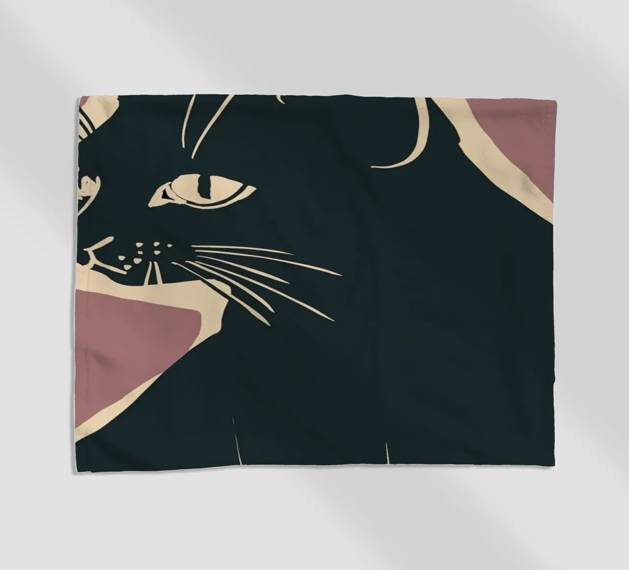 Gatto nero telo mare da ThingDesign