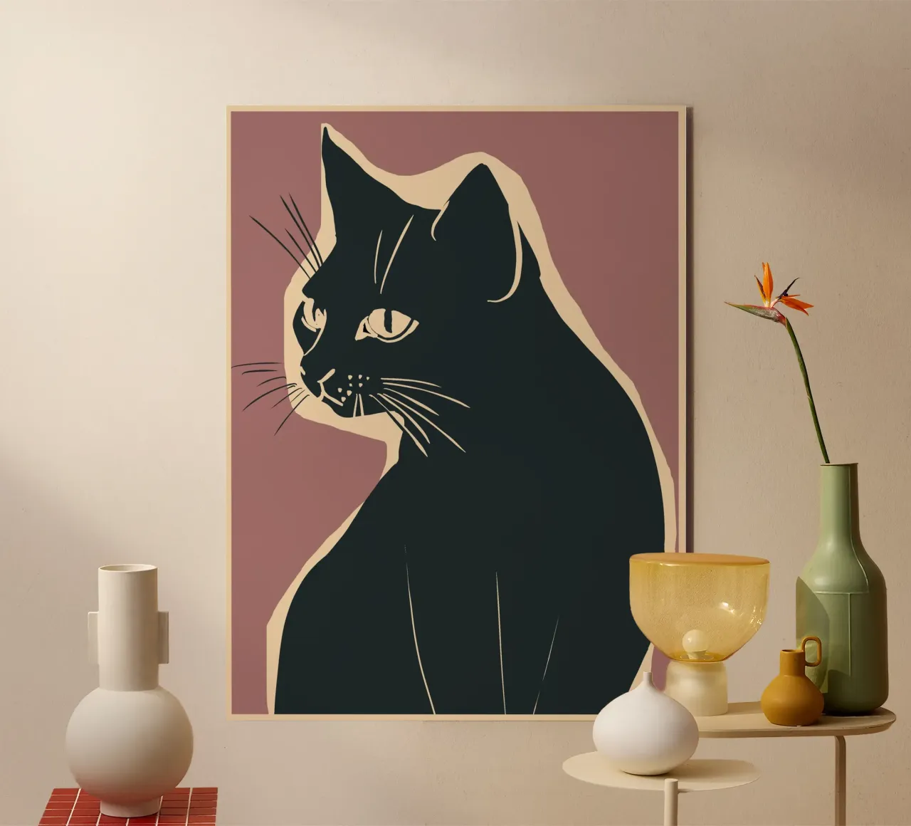 Gatto nero alluminio dibond da ThingDesign
