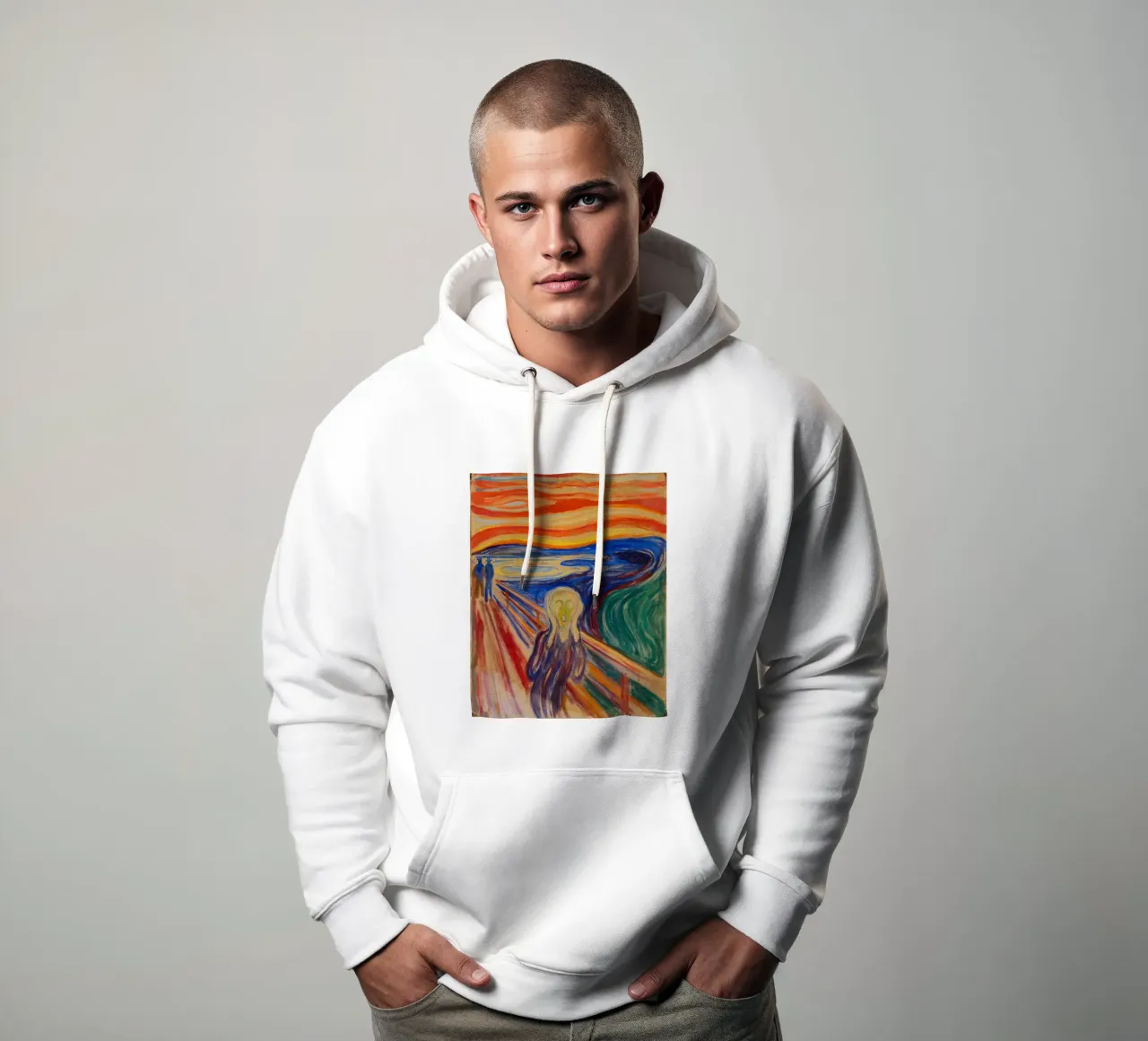 L'urlo di Edvard Munch felpa con cappuccio da Venus Art
