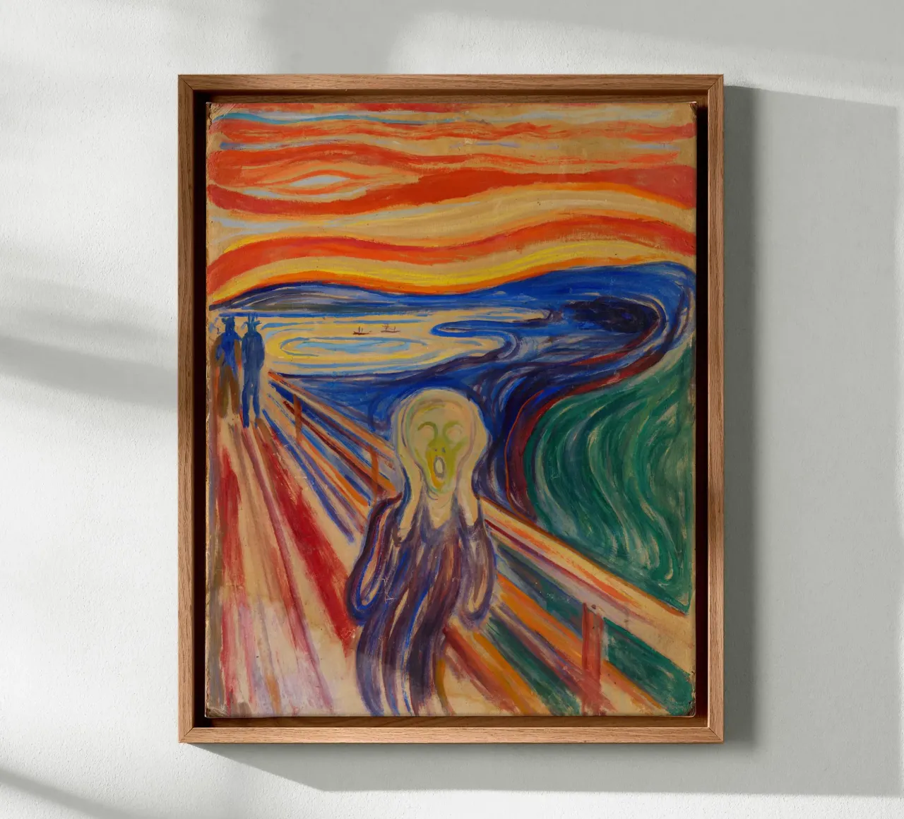 L'urlo di Edvard Munch tela con Cornice a cassetta da Venus Art