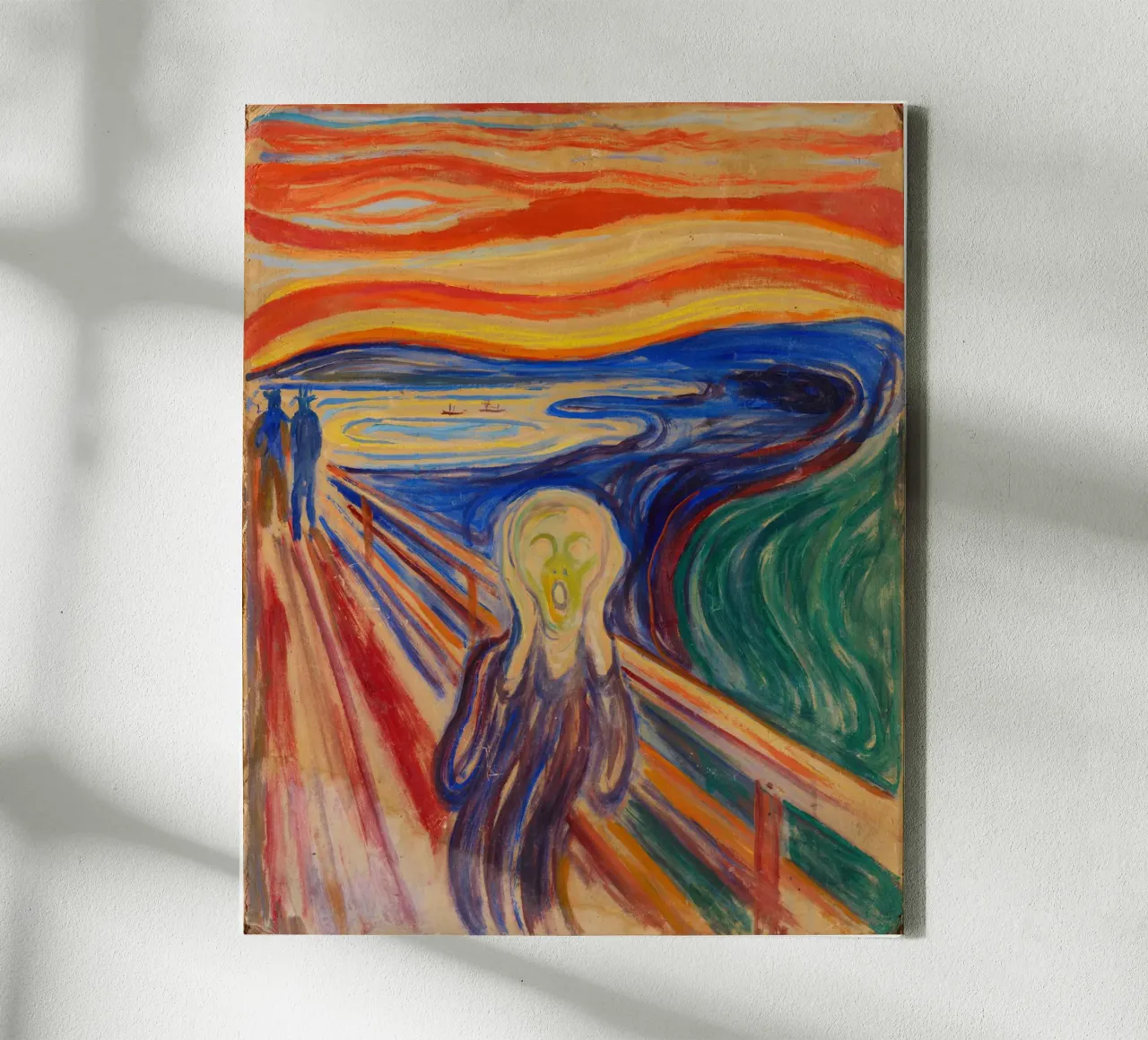 L'urlo di Edvard Munch tela con Cornice a cassetta da Venus Art