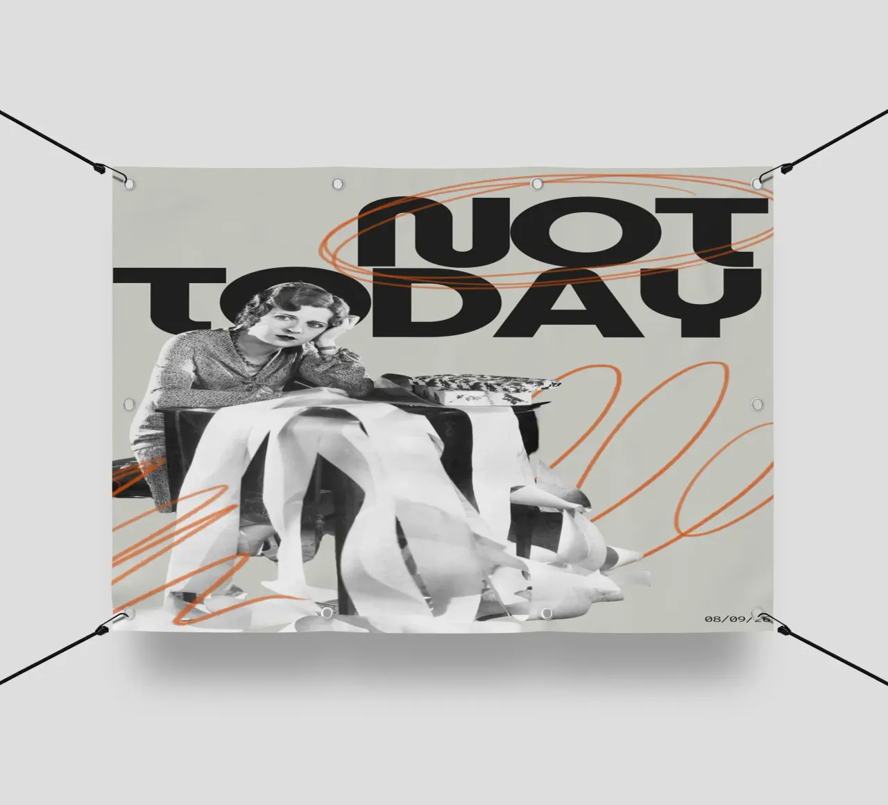 NOT TODAY telo in pvc da Einfach Uebel