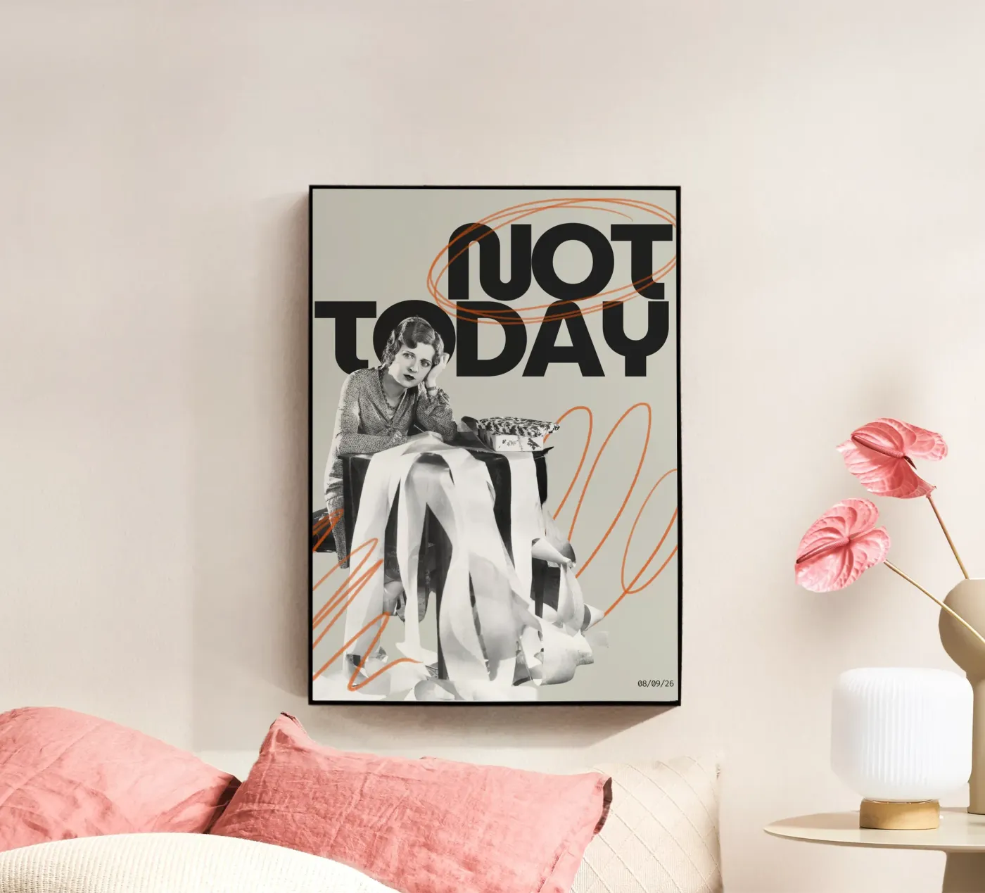 NOT TODAY acryl van SMRT STUDIO