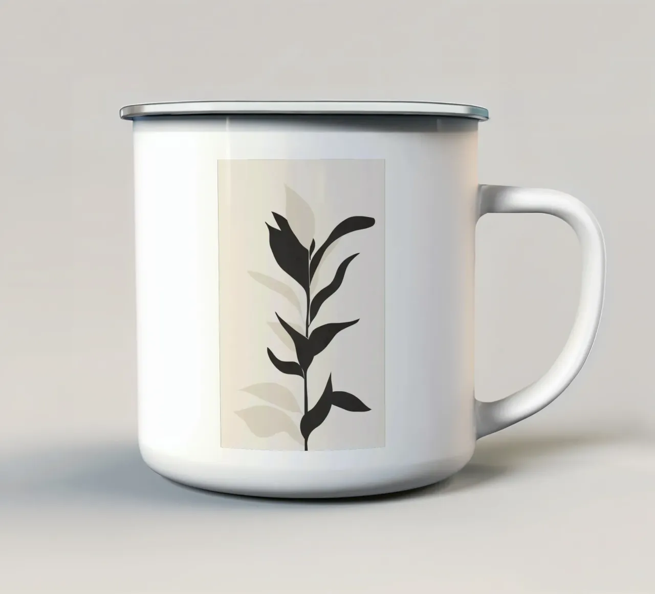 Abstract Minimal Plant tazza in smalto da cityart