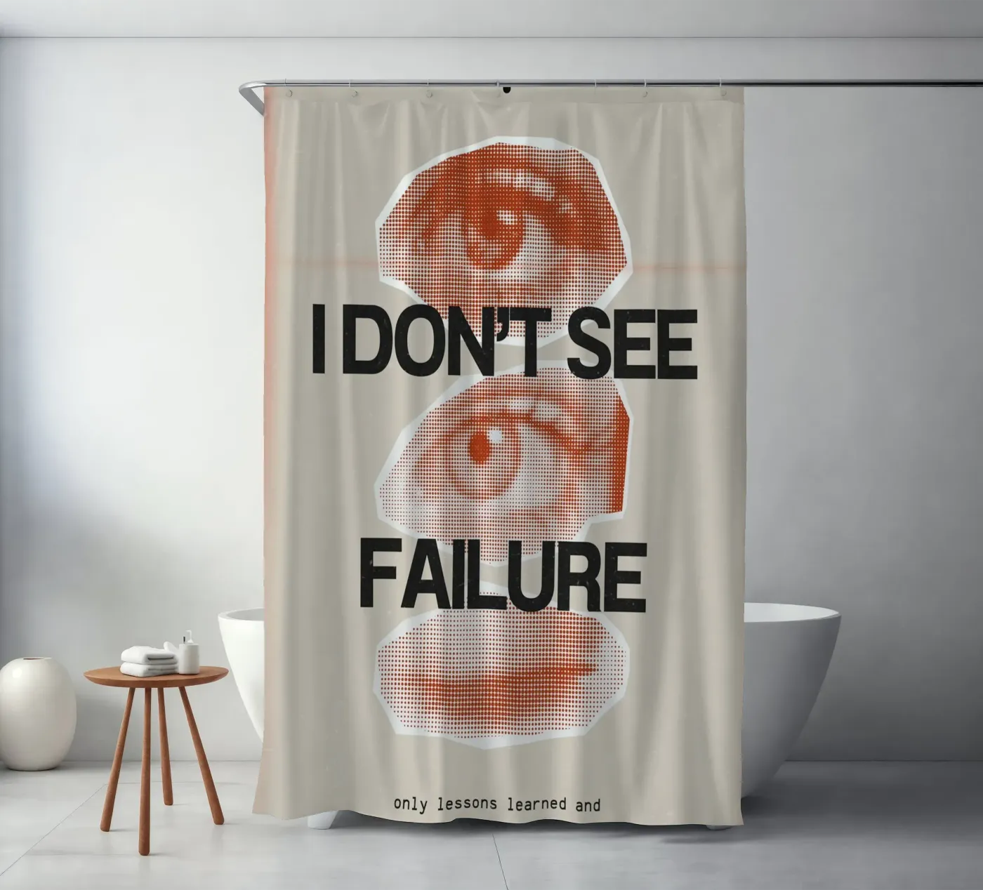 I DON‘T SEE FAILURE tenda da doccia da SMRT STUDIO