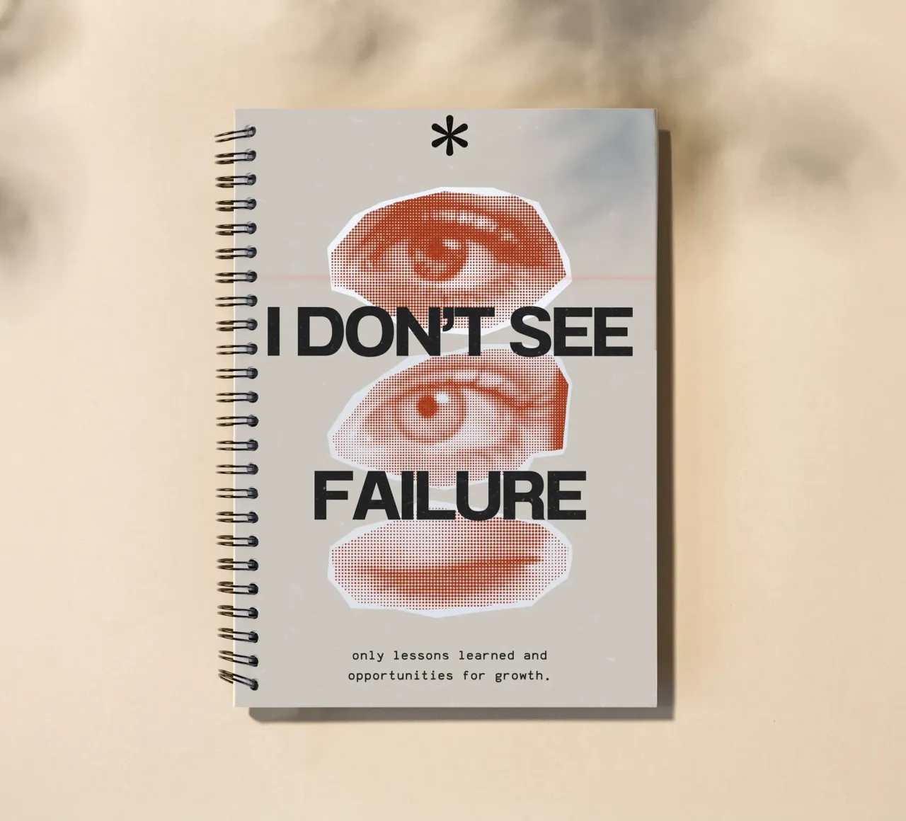 I DON‘T SEE FAILURE spiral notebook by Einfach Uebel