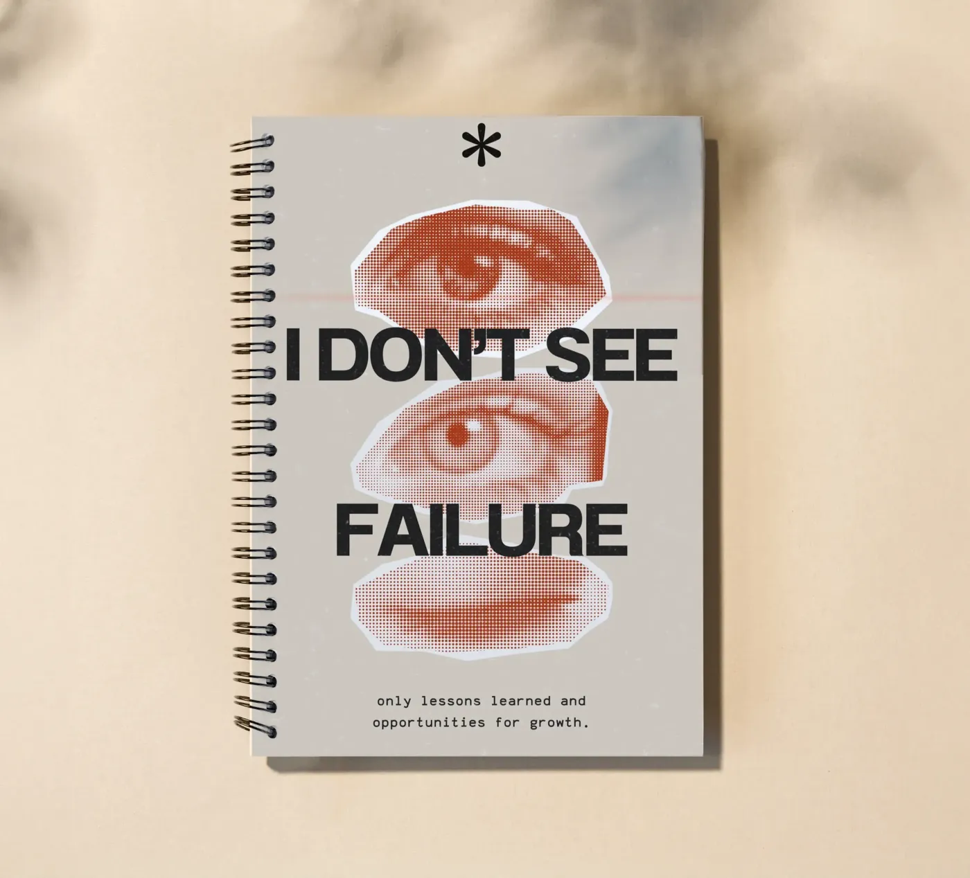 I DON‘T SEE FAILURE diario ad anelli da SMRT STUDIO
