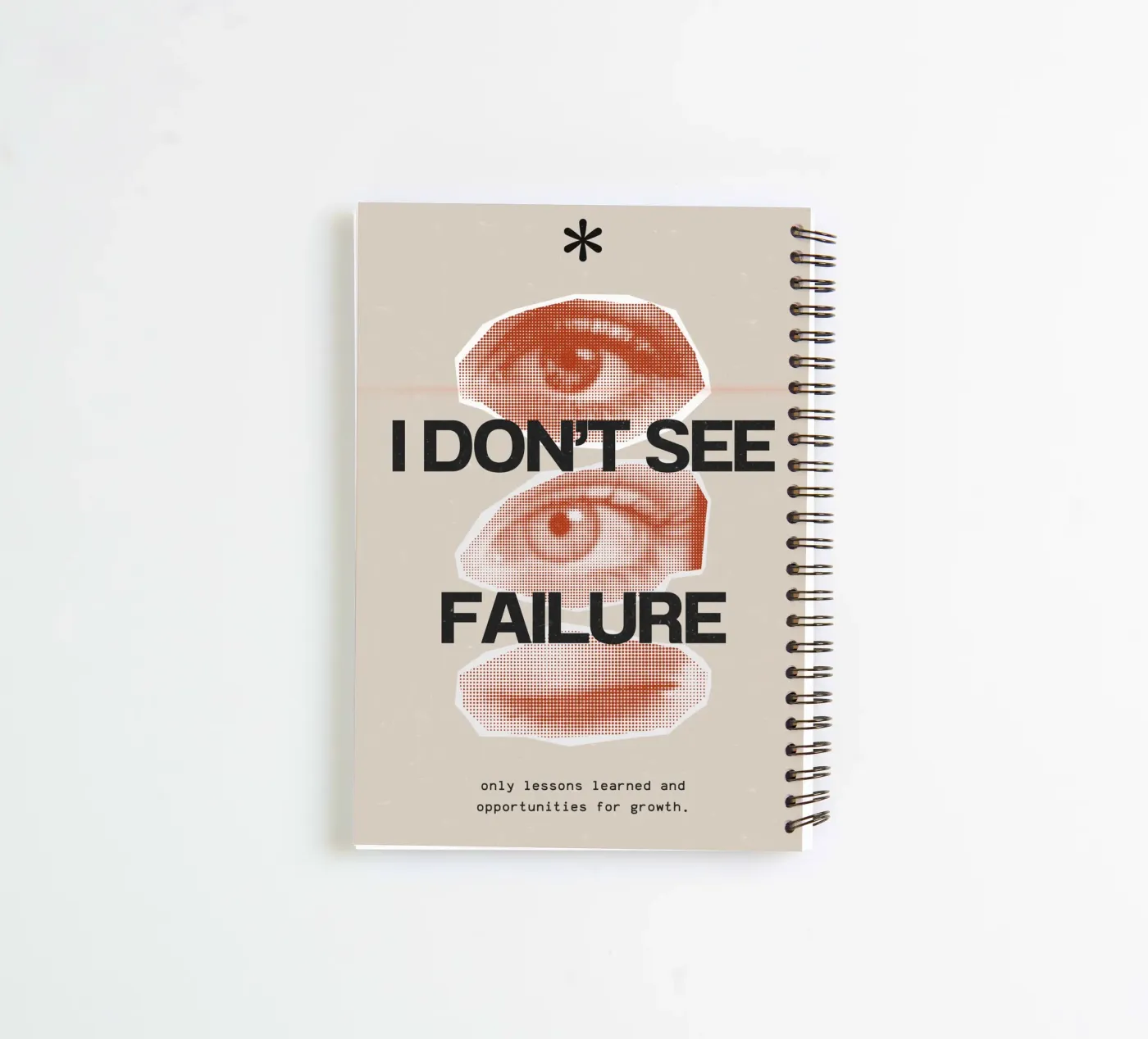 I DON‘T SEE FAILURE diario ad anelli da SMRT STUDIO
