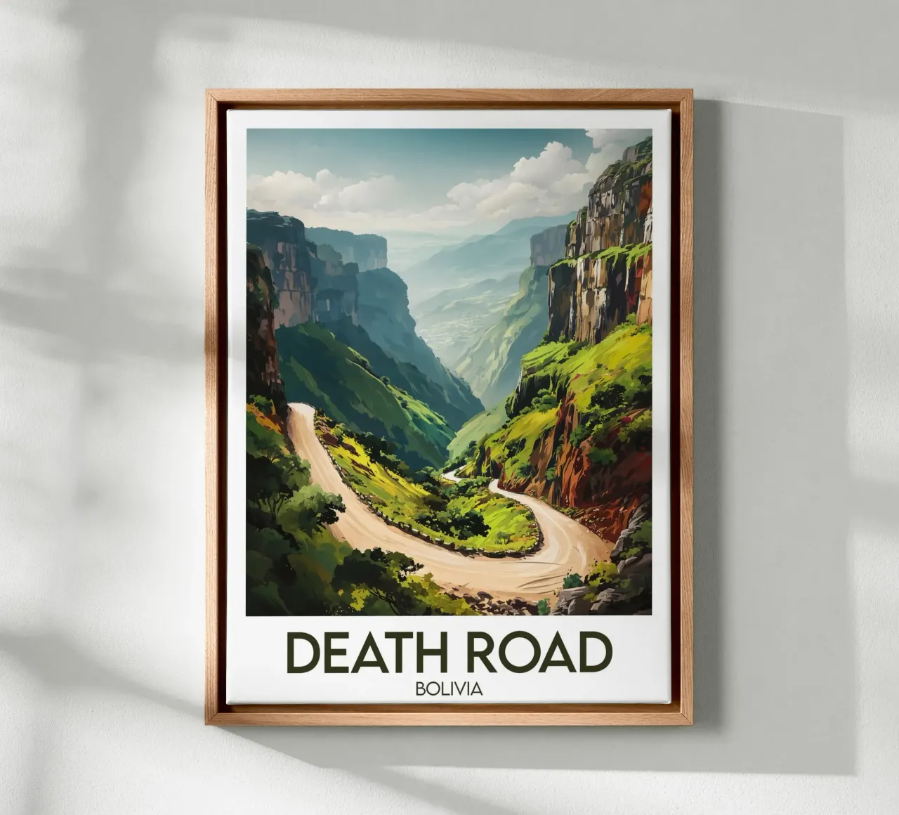 Strada della morte tela con Cornice a cassetta da Frame the World