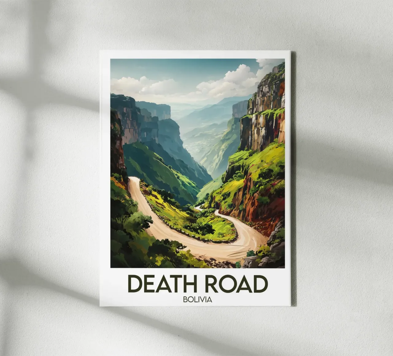 Strada della morte tela con Cornice a cassetta da Frame the World