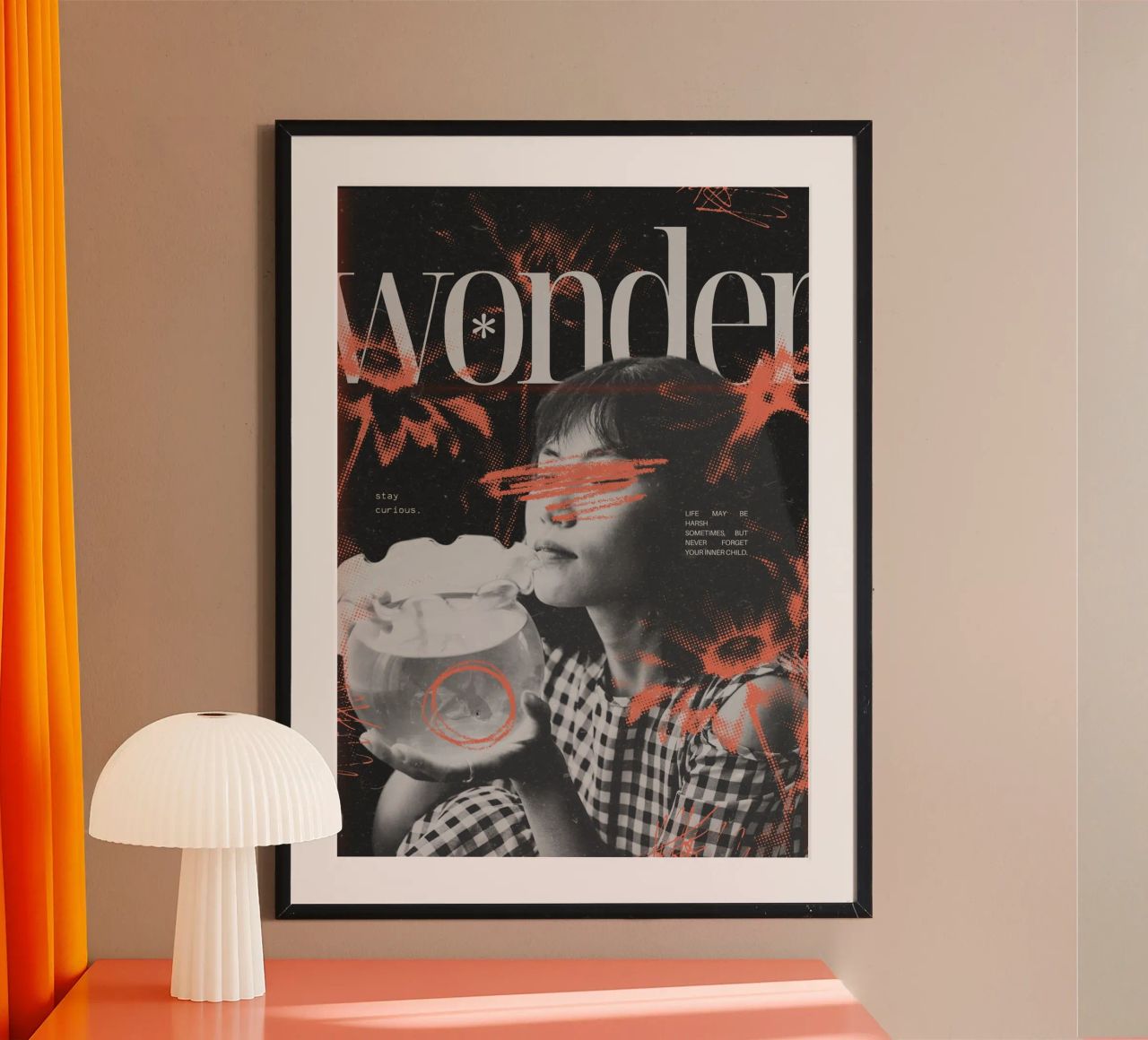 WONDER, STAY CURIOUS Poster von Einfach Uebel