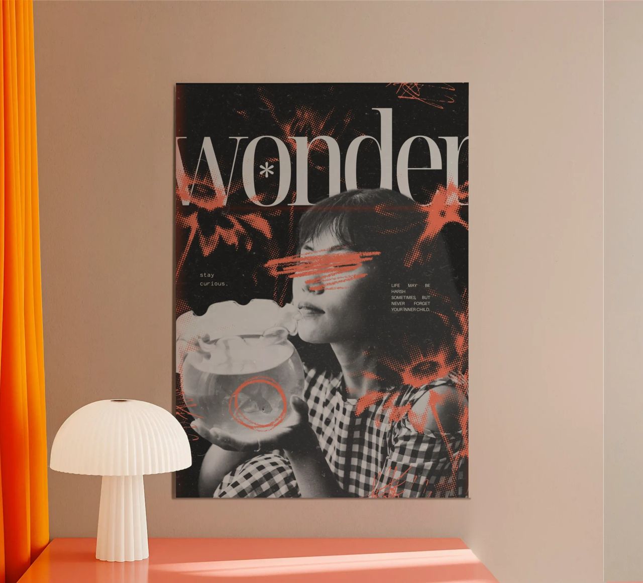 WONDER, STAY CURIOUS Poster von Einfach Uebel