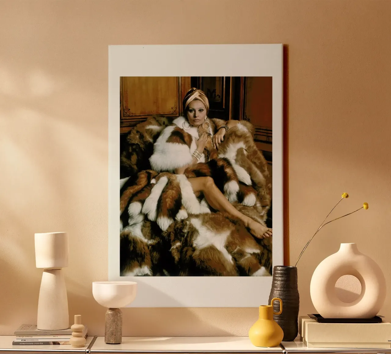 Sophia Loren canvas van Gallery Print and Art Limited