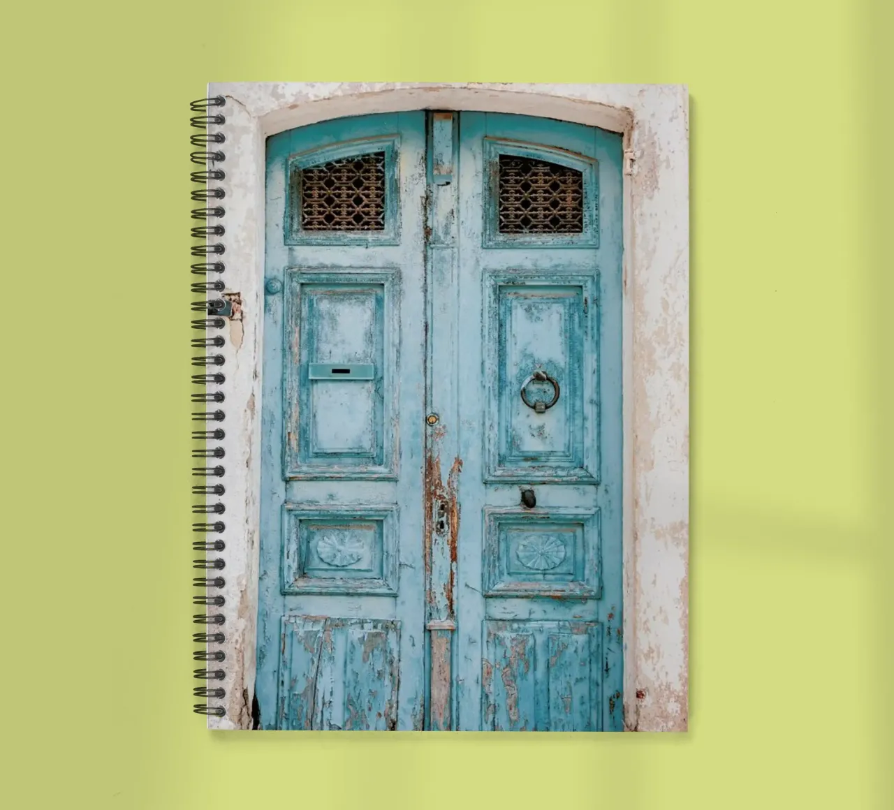 Turquoise Door spiral notebook by Magdalena Martin Photography