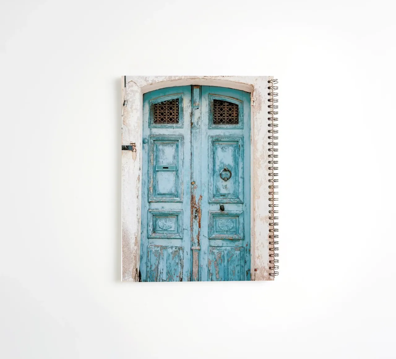 Turquoise Door spiral notebook by Magdalena Martin Photography