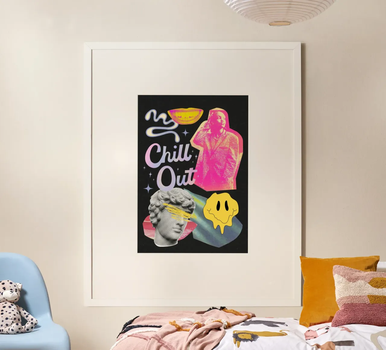 CHILL OUT poster con telaio in alluminio da Einfach Uebel