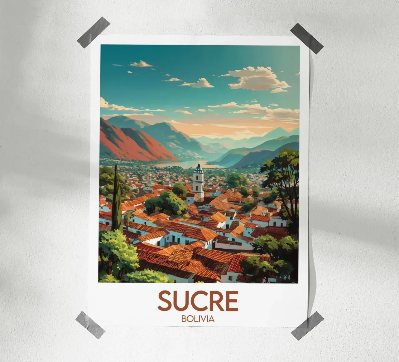 Affiche Sucre poster con telaio in legno da Frame the World