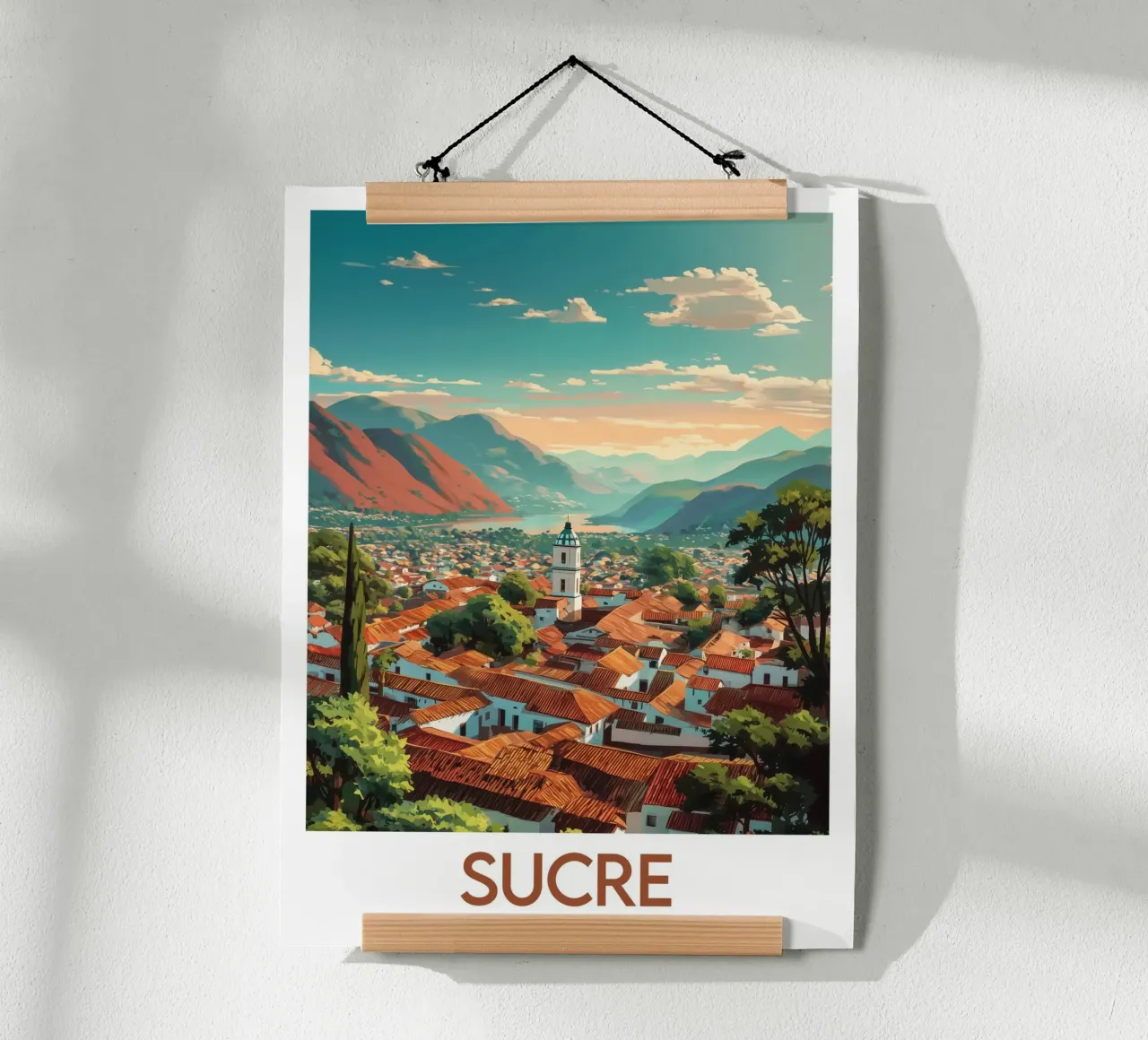 Affiche Sucre poster con telaio in legno da Frame the World