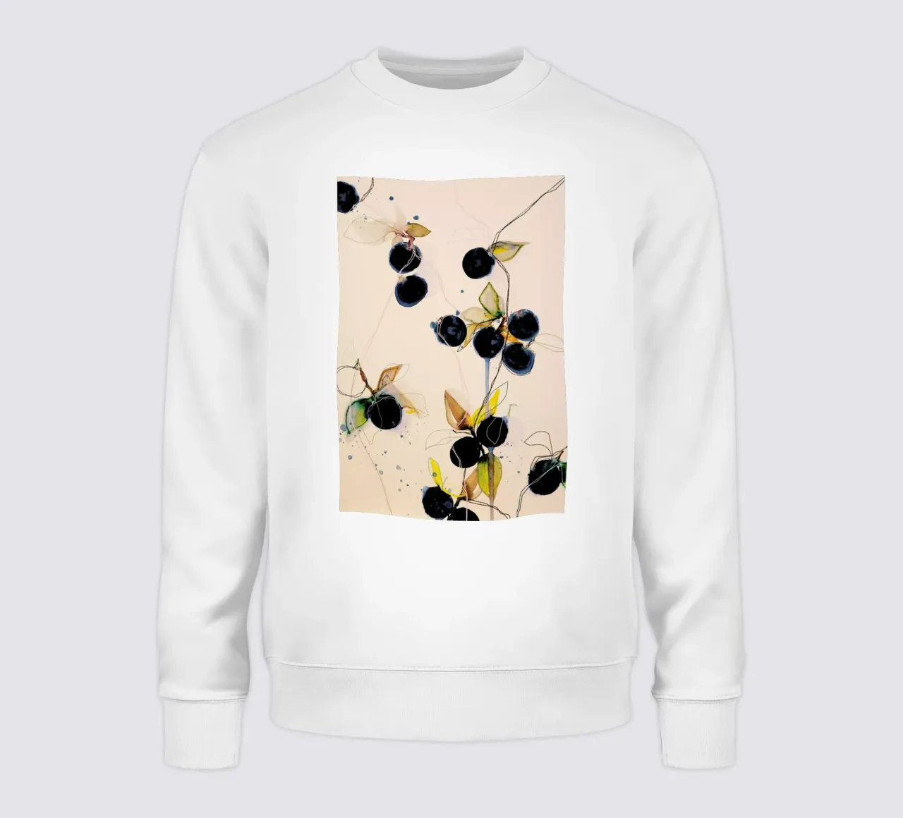 Blueberries 01 felpa da Leigh Viner