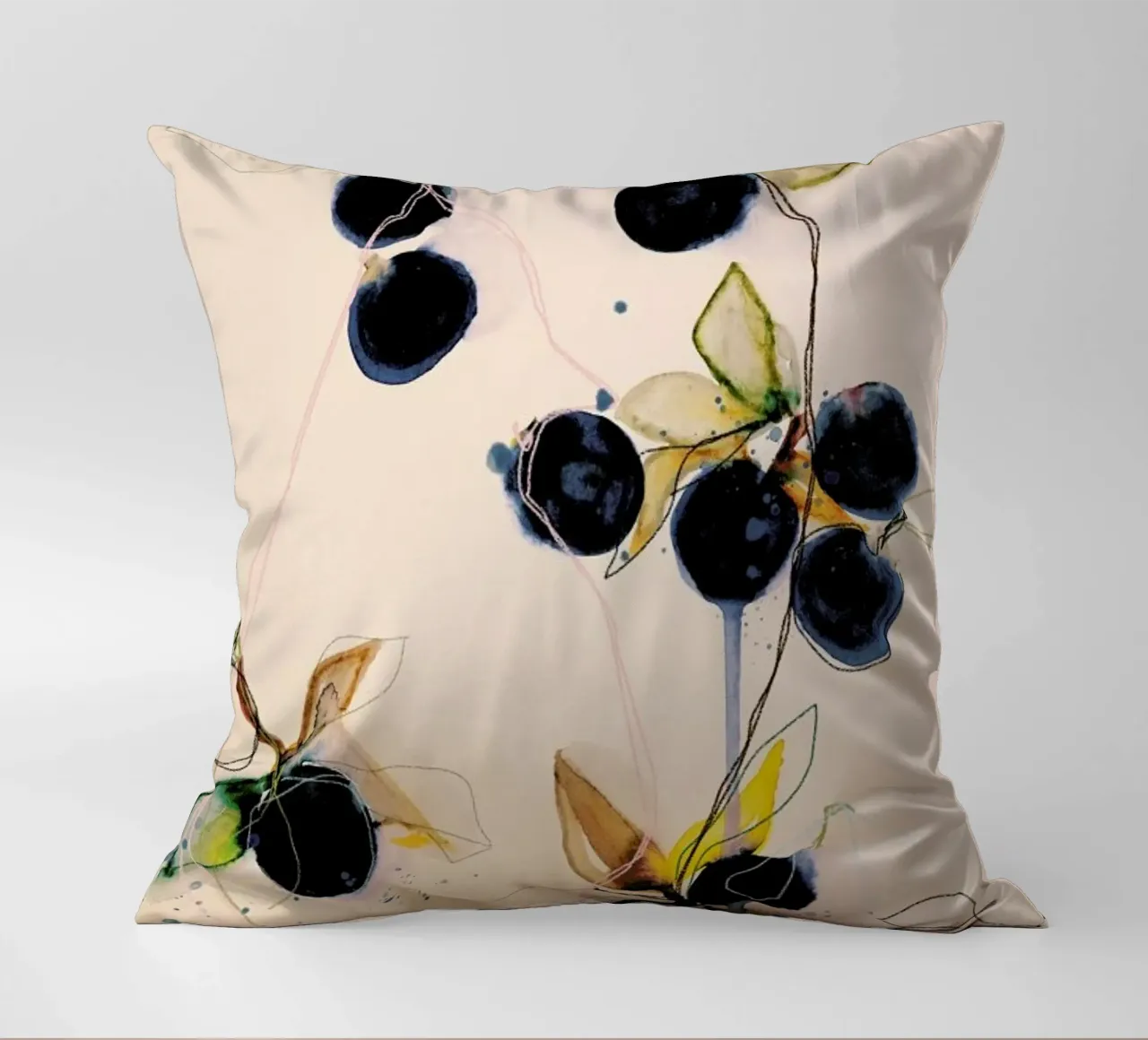 Blueberries 01 cuscino da Leigh Viner