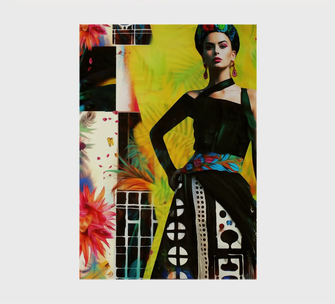 Frida Kahlo | Gemengde Media Pop Art Collage notitieboek van Autofocus