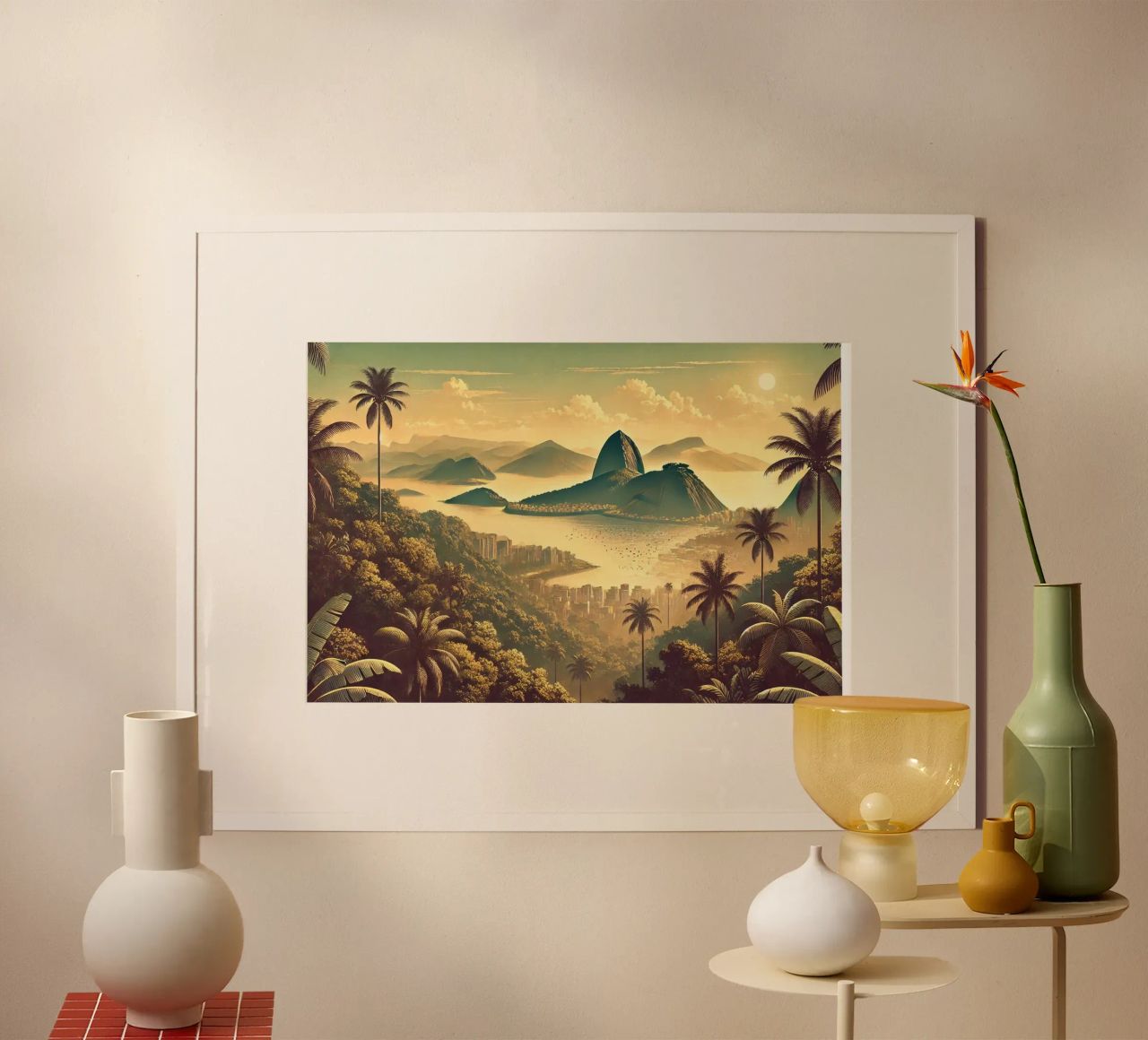 Vintage Brasil, Rio de Janeiro Tropics Poster poster de Chromatic Fusion Studio