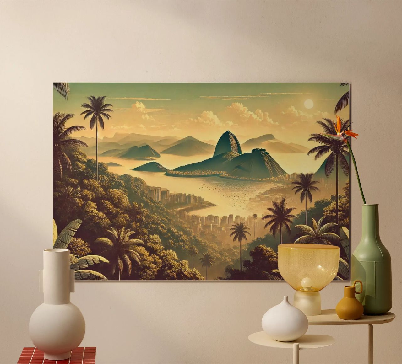 Vintage Brasil, Rio de Janeiro Tropics Poster poster de Chromatic Fusion Studio
