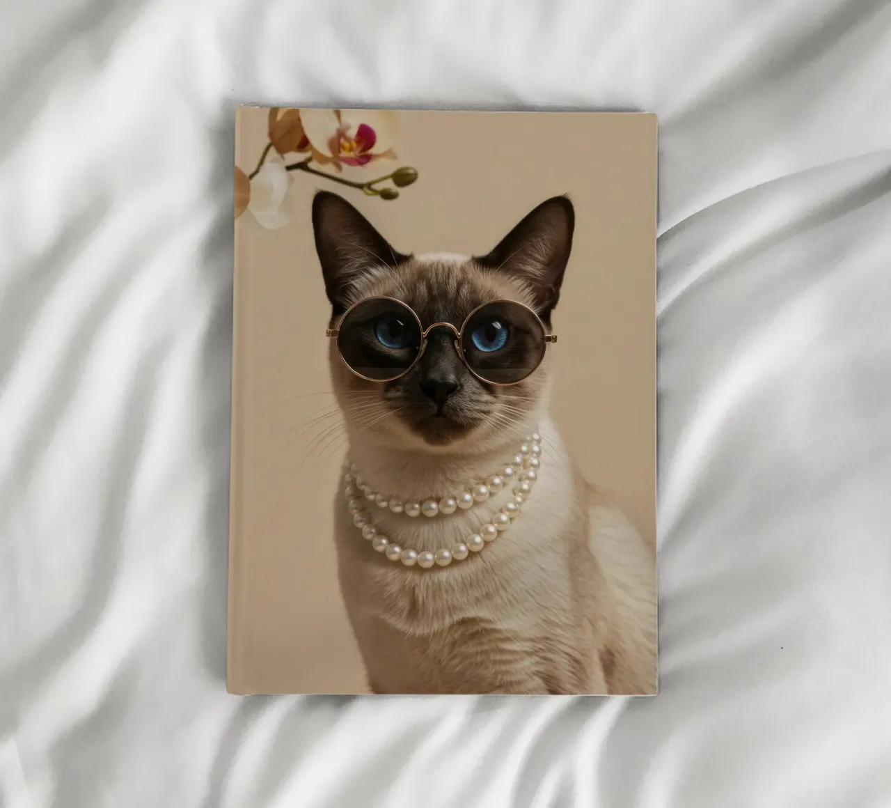 Minimal Muse Cat notebook by Pawtrait Studio