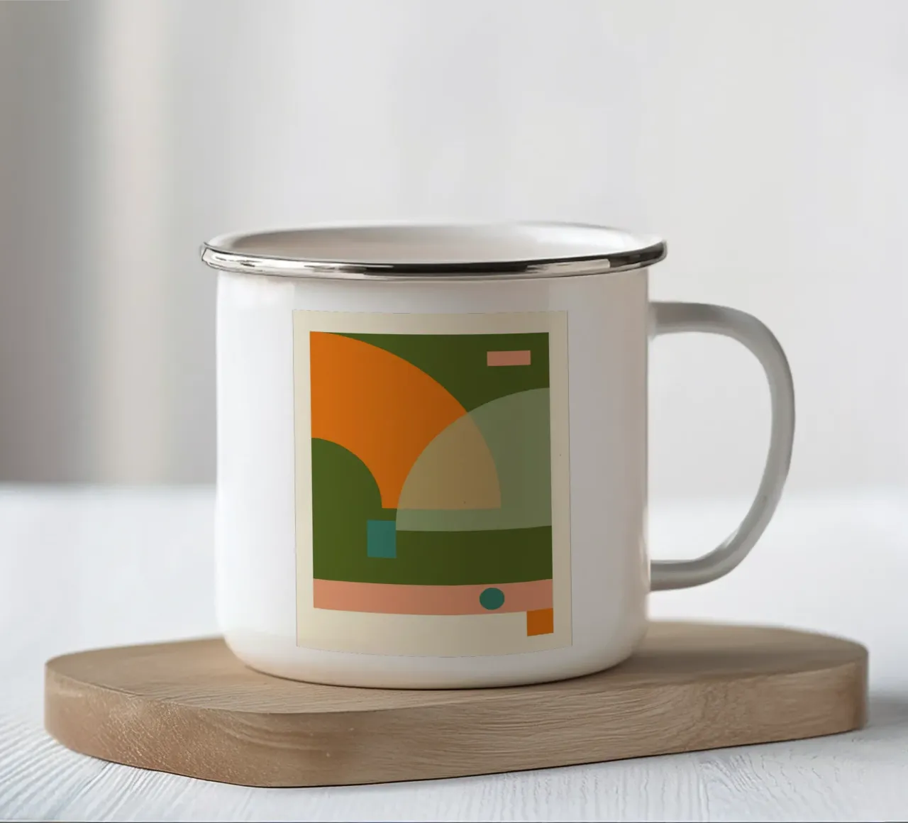 Forme geometriche astratte 60 tazza in smalto da Gaite