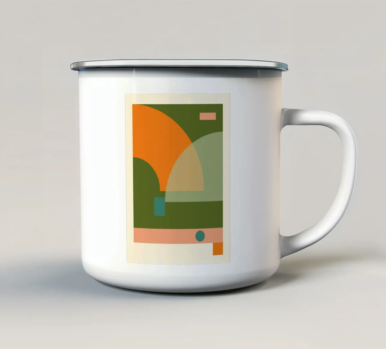 Abstract Geometric Shapes 60 enamel mug by Gaite