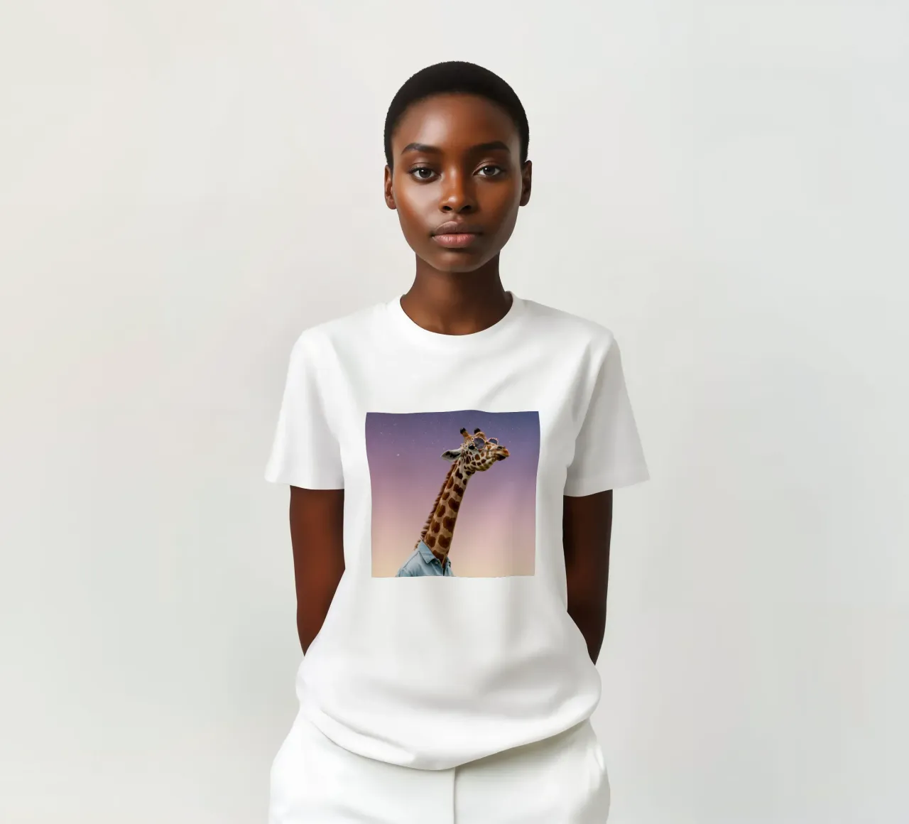 Celestial Giraffe t-shirt da Pawtrait Studio