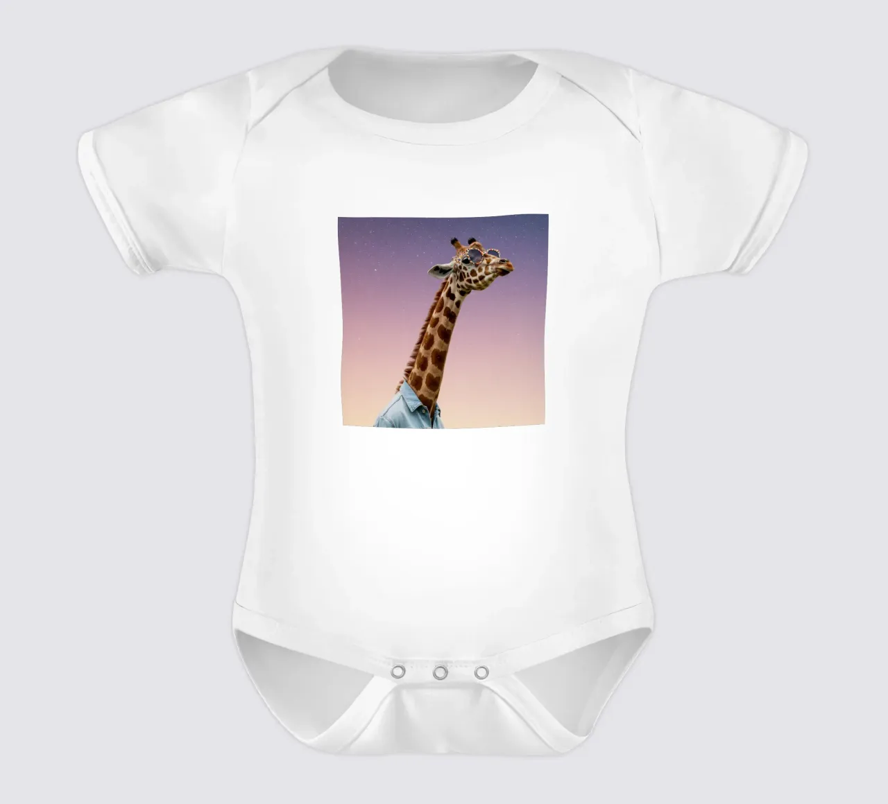Celestial Giraffe body neonato maniche corte da Pawtrait Studio