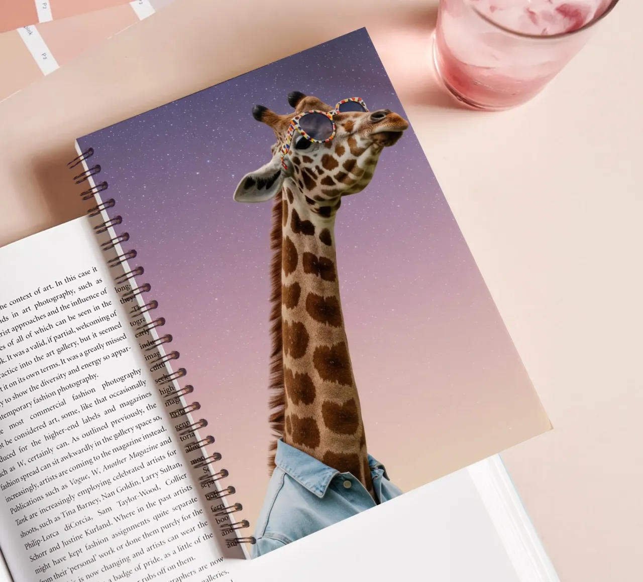 Celestial Giraffe spiral notebook by Pawtrait Studio