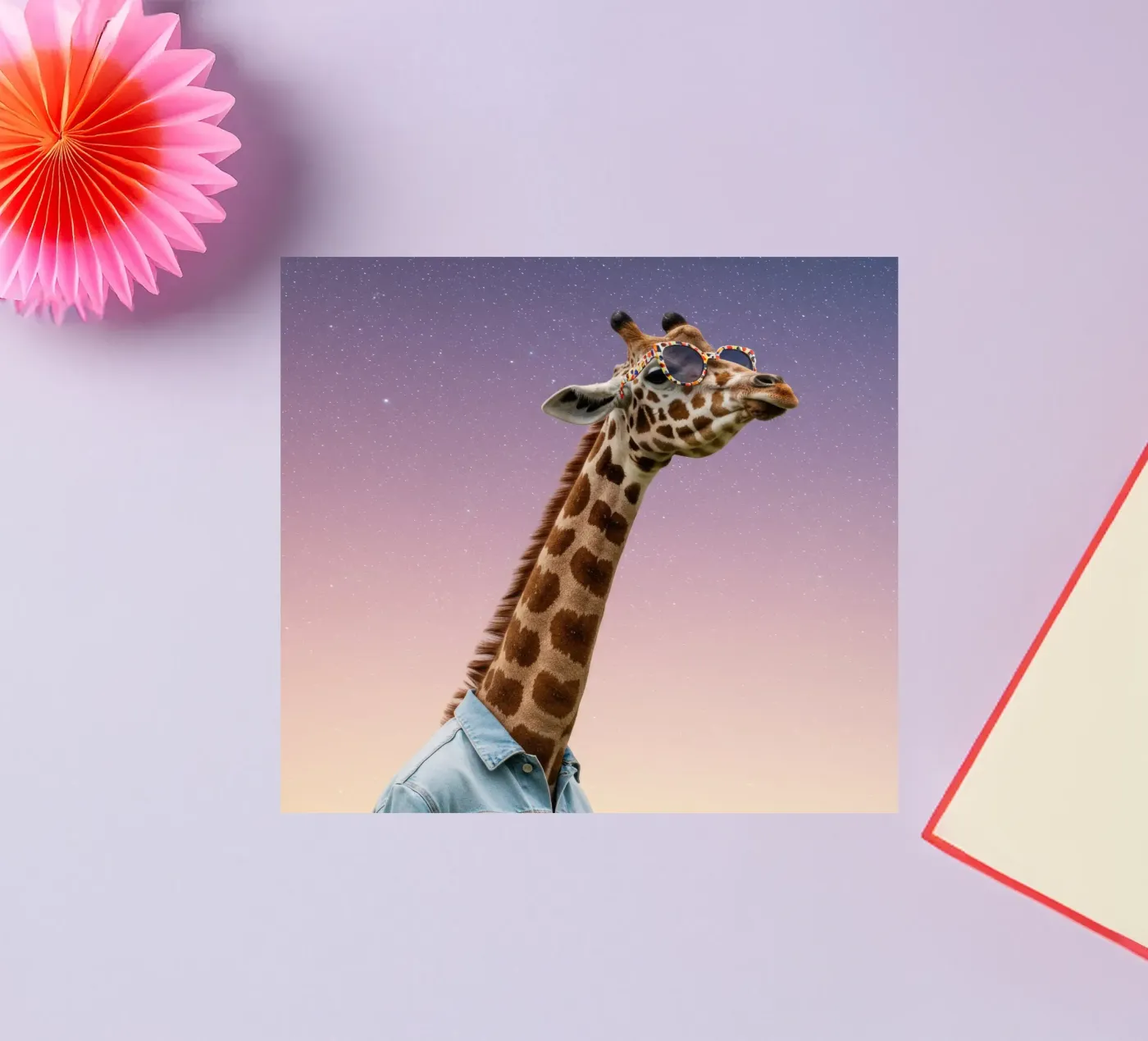 Celestial Giraffe sticker by Pawtrait Studio