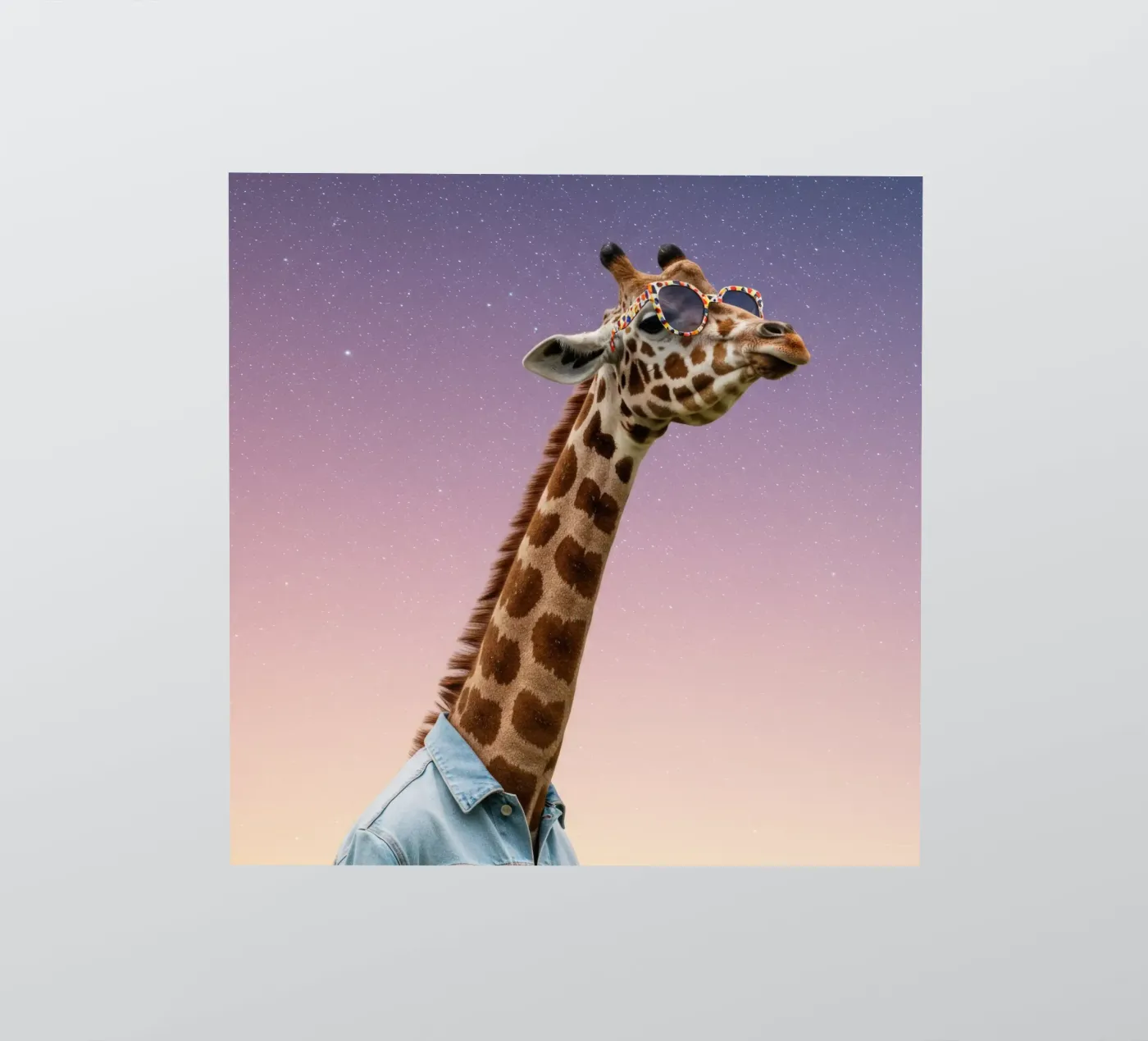 Celestial Giraffe sticker by Pawtrait Studio