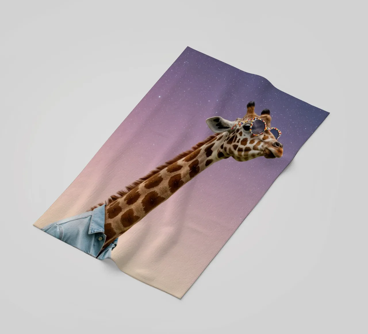 Celestial Giraffe telo mare da Pawtrait Studio