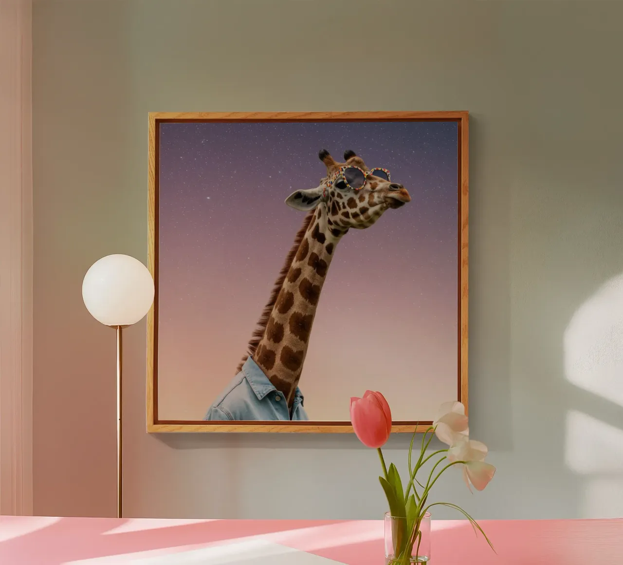 Celestial Giraffe plexiglass da Pawtrait Studio