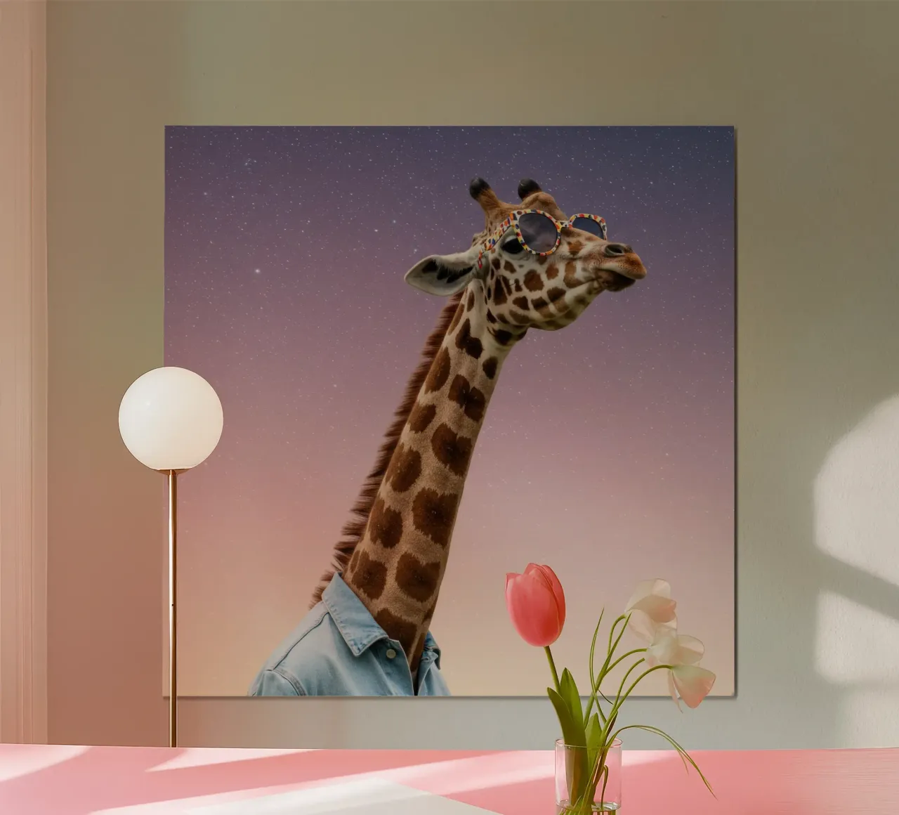 Celestial Giraffe carta hahnemühle da Pawtrait Studio